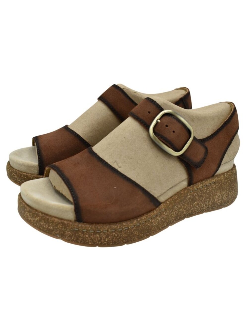 Dansko Womens Size 41 Bianca Burnished Suede Brown Strappy Sandals Shoes